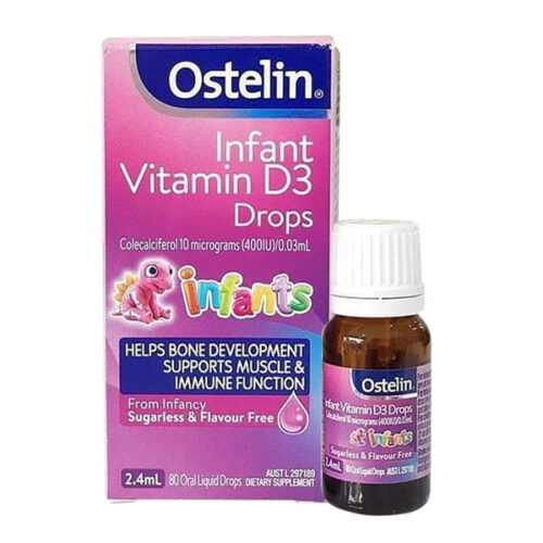 Vitamin D3 Ostelin Dạng Nhỏ Giọt Cho Trẻ Từ Sơ Sinh Đến 12 Tuổi (80 Giọt)